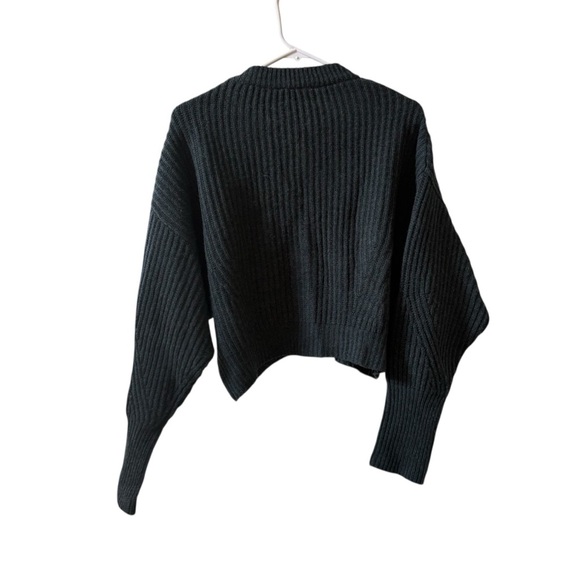 LE KASHA Monaco Cashmere Cropped Ribbed Button Cardigan Green One Size - Picture 3 of 6